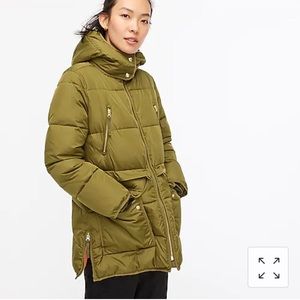 J.CREW Chateau Puffer - Olive XS  *NWT*
